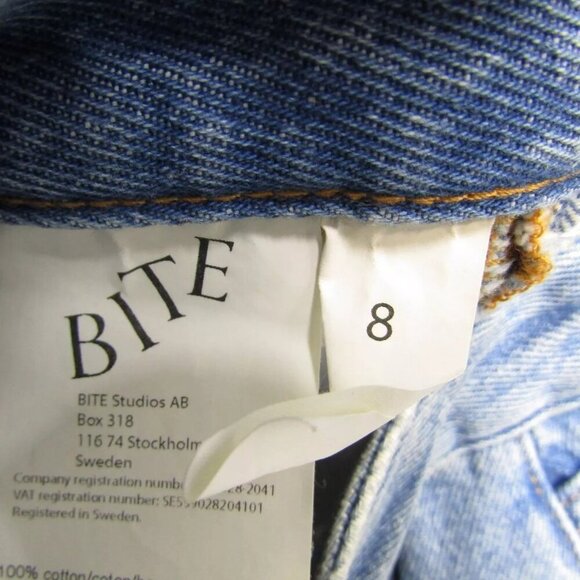 NEW BITE STUDIOS Womens Curved Denim Straight Leg Jeans Size 4 (29 x 28) Blue - Picture 8 of 12